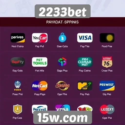 Opções de pagamento disponíveis na plataforma 2233bet